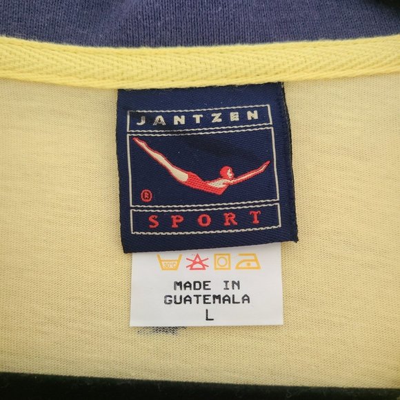 Vintage New JANTZEN Golf Golfing All Over Graphic Print Mens POLO Shirt Large - Picture 6 of 8